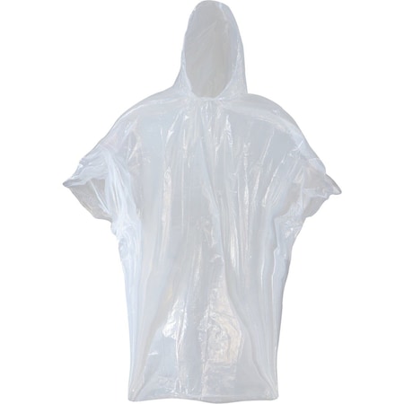 West Chester Protective Gear Protective Gear 50 In. x 80 In. Clear Disposable Rain Poncho 49837